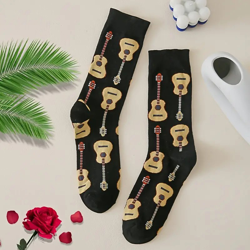 Guitar Slide Tube - 1 Pair Men Guitar Printed Mid