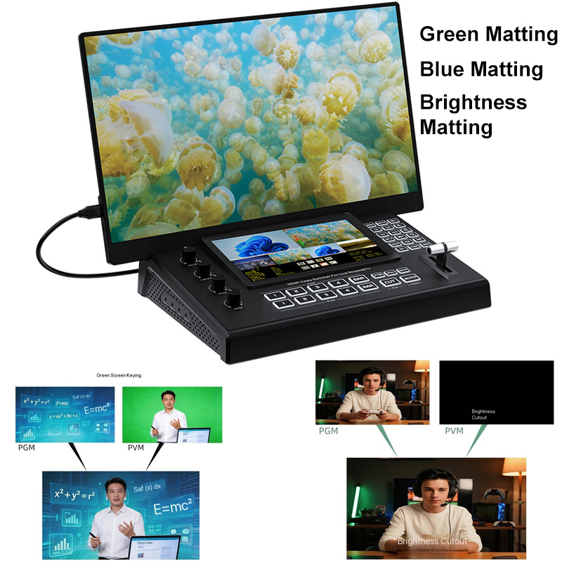 Audio Mixer 4 Channel - USB3.0 4K 4 in 2 Out