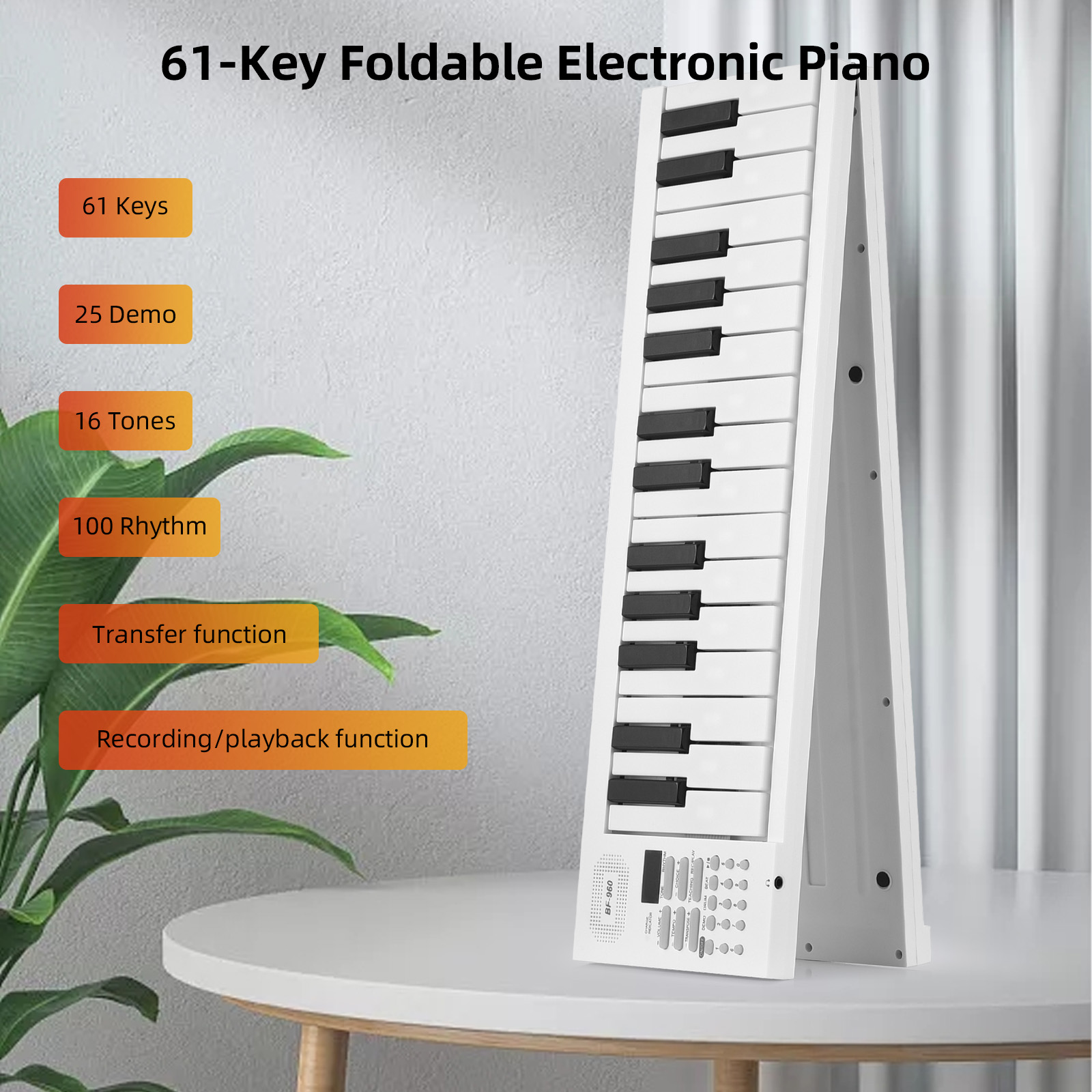 61-Key Foldable Electronic Pia - Keyboard Piano 61 Key 评论和价格