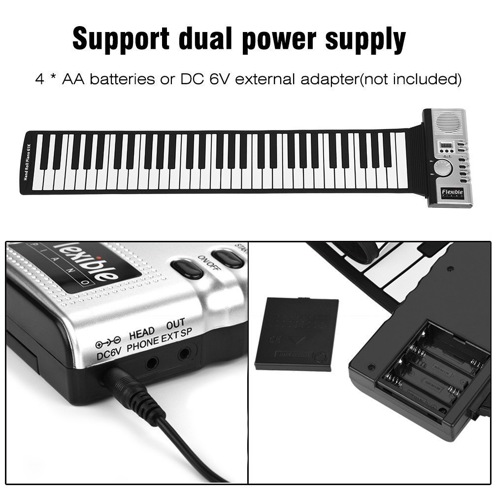 Portable ABS Plastic 61 Keys F - Keyboard Piano 61 Key 评论和价格