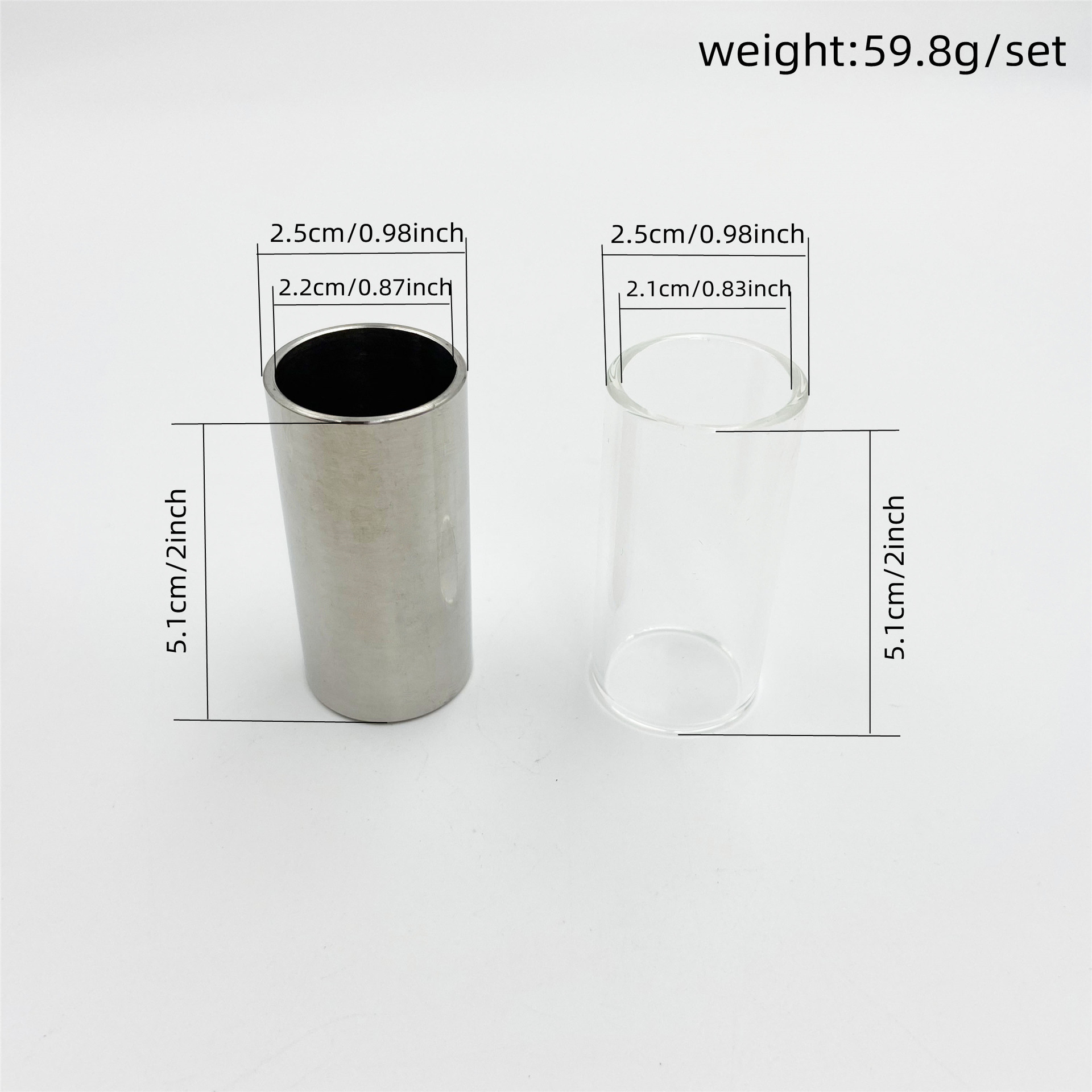 Guitar Glass + Stainless Steel - Guitar Slide Tube 评论和价格