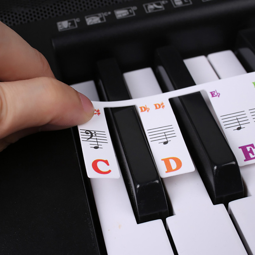 Piano Keyboard Stickers 88/61  - Keyboard Piano 61 Key 评论和价格