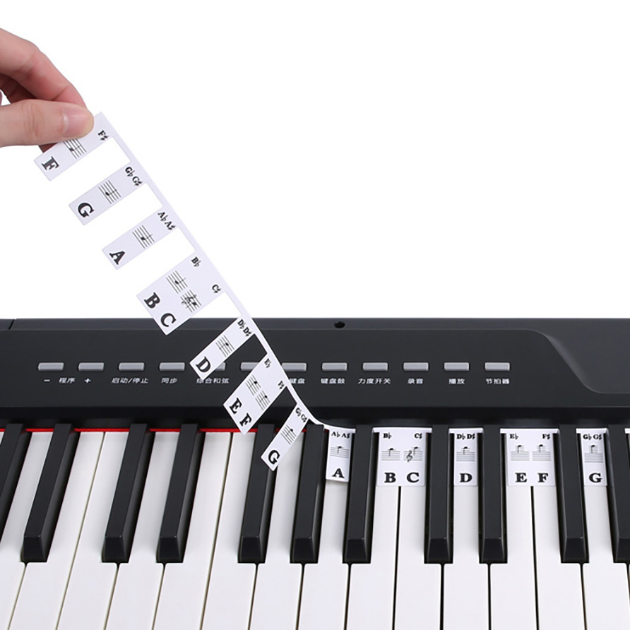 Piano Keyboard Stickers 88/61  - Keyboard Piano 61 Key 评论和价格