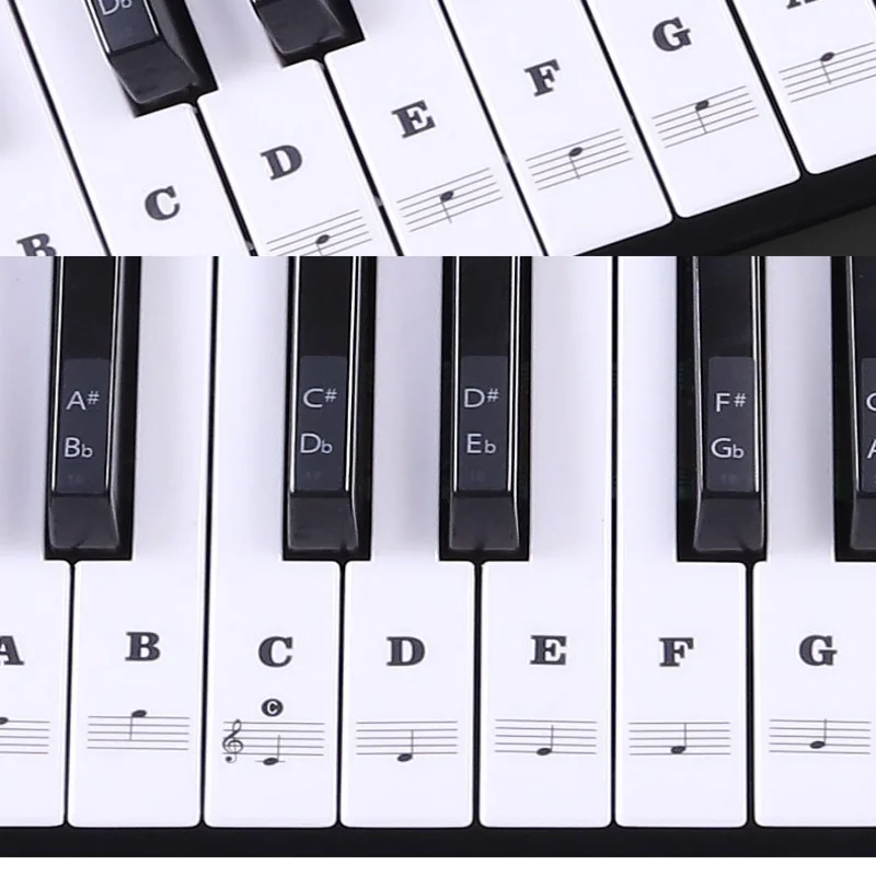 1PC Piano Training Stickers Fo - Keyboard Piano 61 Key 评论和价格
