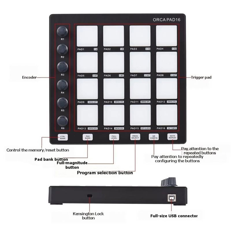 PAD16 Controller Keyboard DJ M - Audio Music Dj 评论和价格