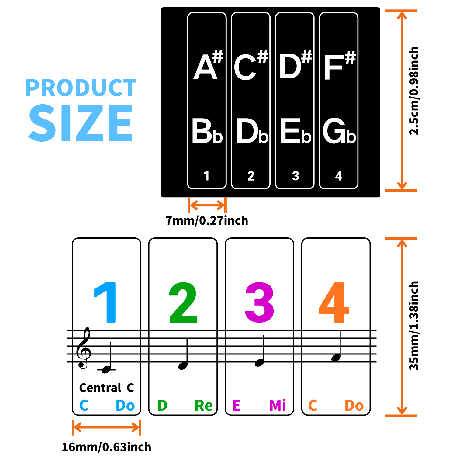 Piano keyboard stickers, suita - Keyboard Piano 61 Key 评论和价格
