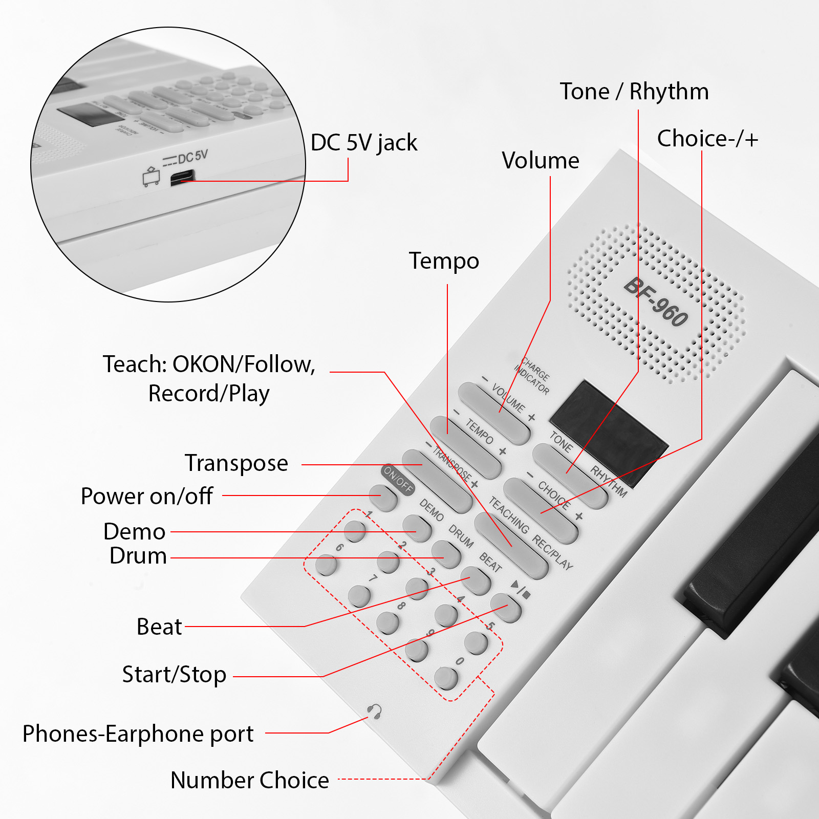 61-Key Foldable Electronic Pia - Keyboard Piano 61 Key 评论和价格