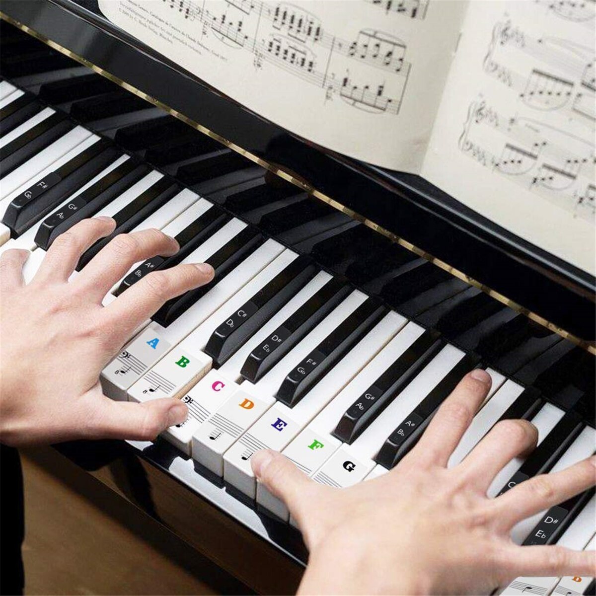 Piano Keyboard Stickers for 37 - Keyboard Piano 61 Key 评论和价格