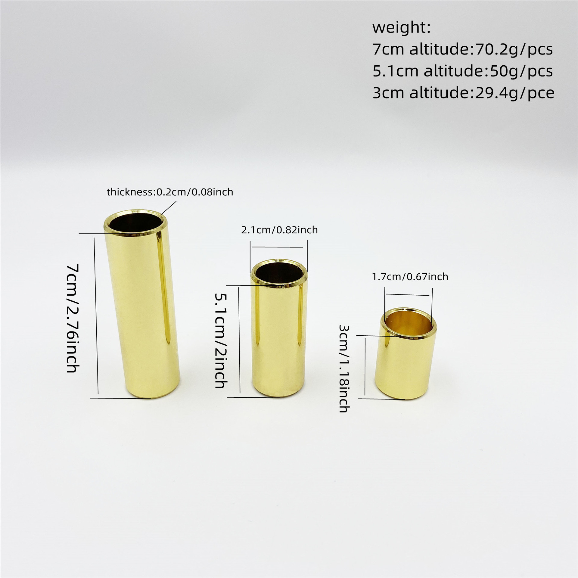12-Pack Brass Guitar Slide Ass - Guitar Slide Tube 评论和价格