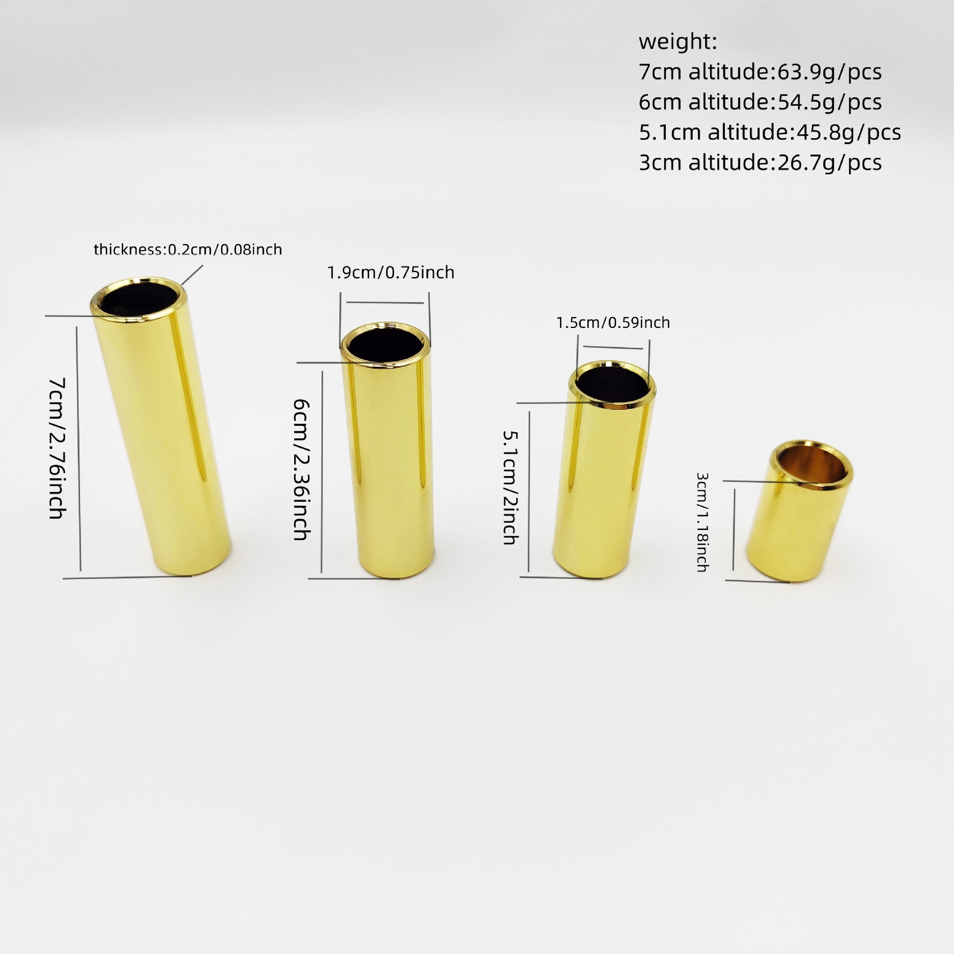 12-Pack Brass Guitar Slide Ass - Guitar Slide Tube 评论和价格